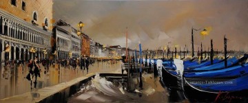 Palette de Venise Kal Gajoum paysage urbain Peinture à l'huile
